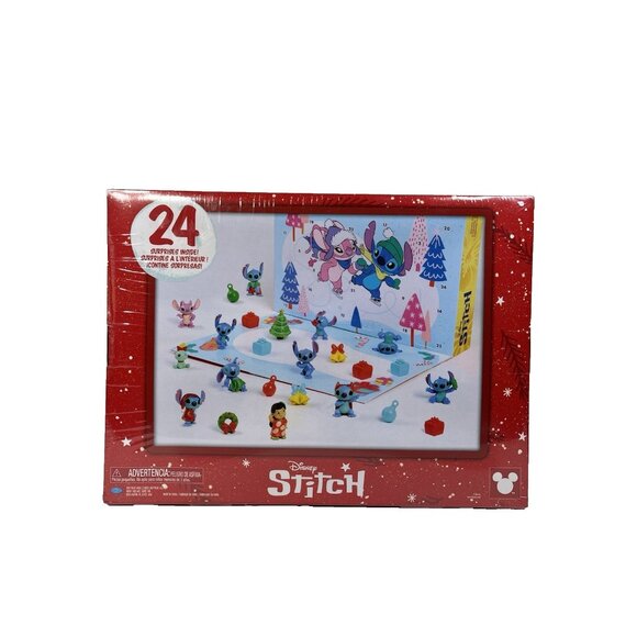 Disney Stitch Christmas Advent Calendar 12 Mini Exclusive Figures 24 Pieces - Picture 4 of 9